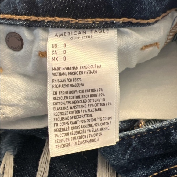 American Eagle Outfitters Blue Jean Shorts with Distressing - Picture 5 of 5